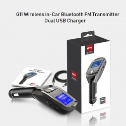 G11 Wireless in-Car Bluetooth FM Transmitter Dual USB Charger